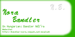 nora bandler business card